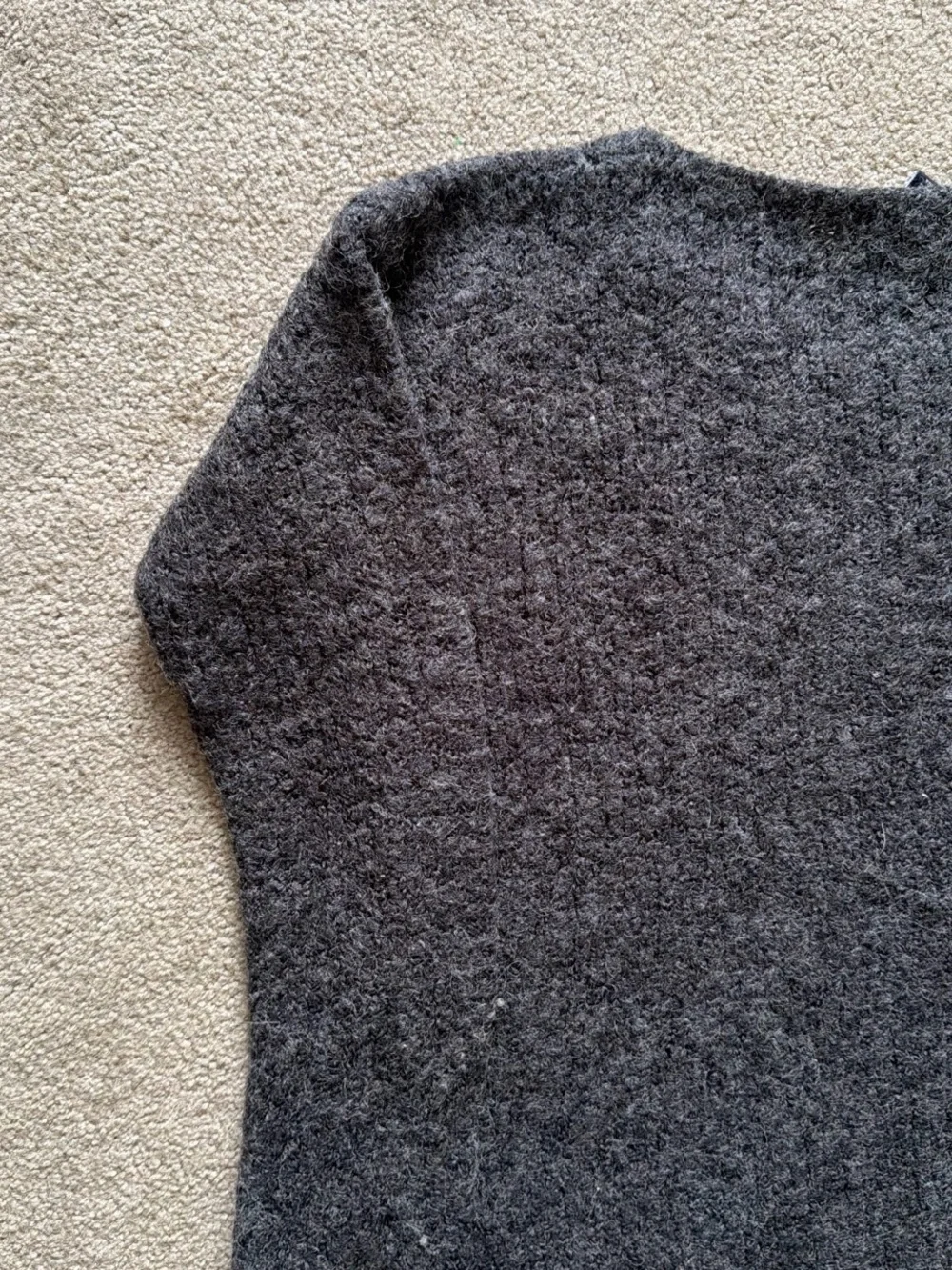 GAP Dark Gray Bouclé Crewneck Sweater